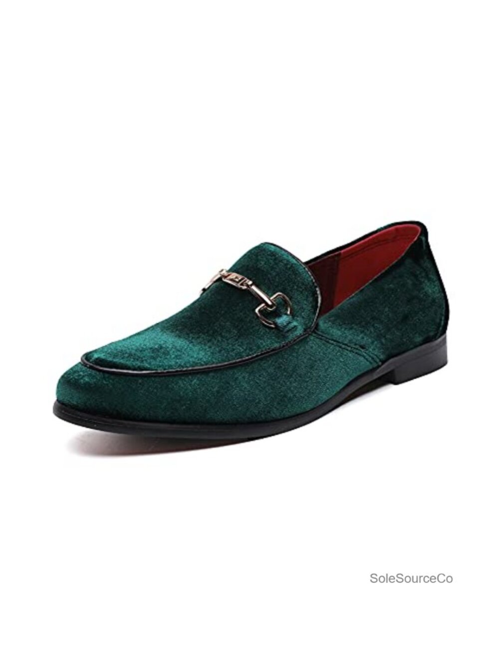 Men's Velvet Penny Loafers Slip-On Suede Smoking Slippers Dress Shoes